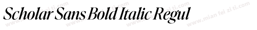 Scholar Sans Bold Italic Regular字体转换